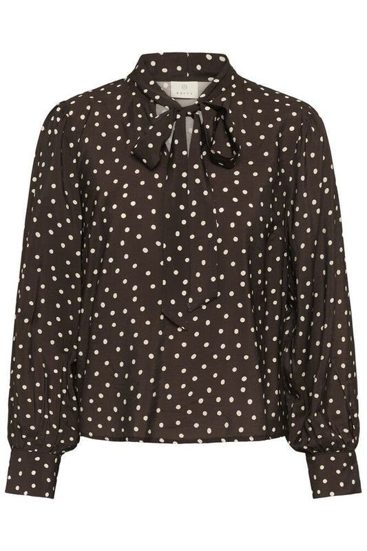 KAFFE "KADotte Blouse" (Coffee Bean) - ClobR