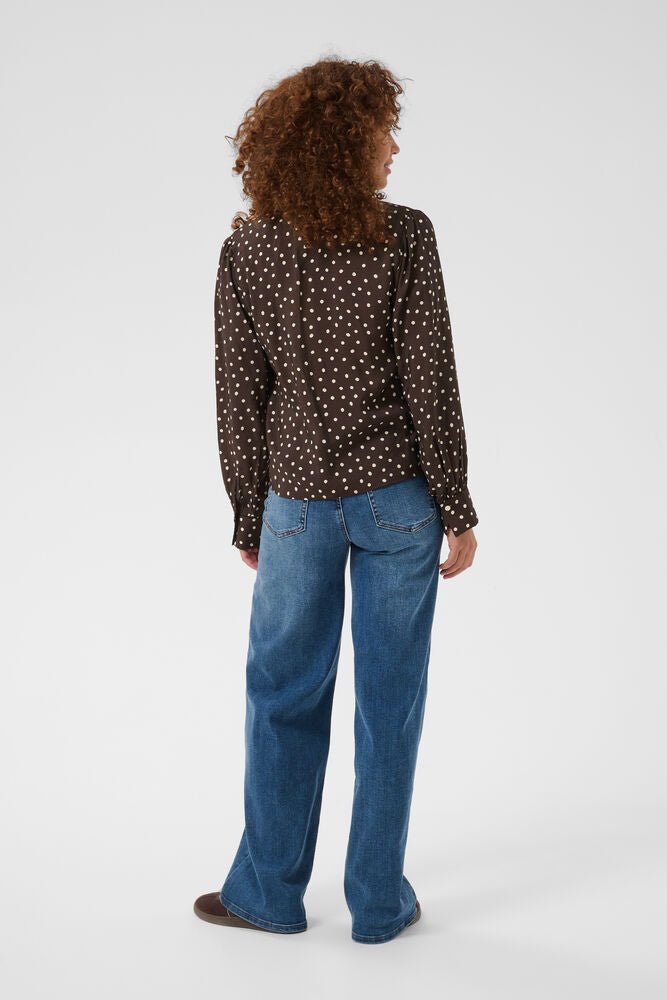 KAFFE "KADotte Blouse" (Coffee Bean) - ClobR