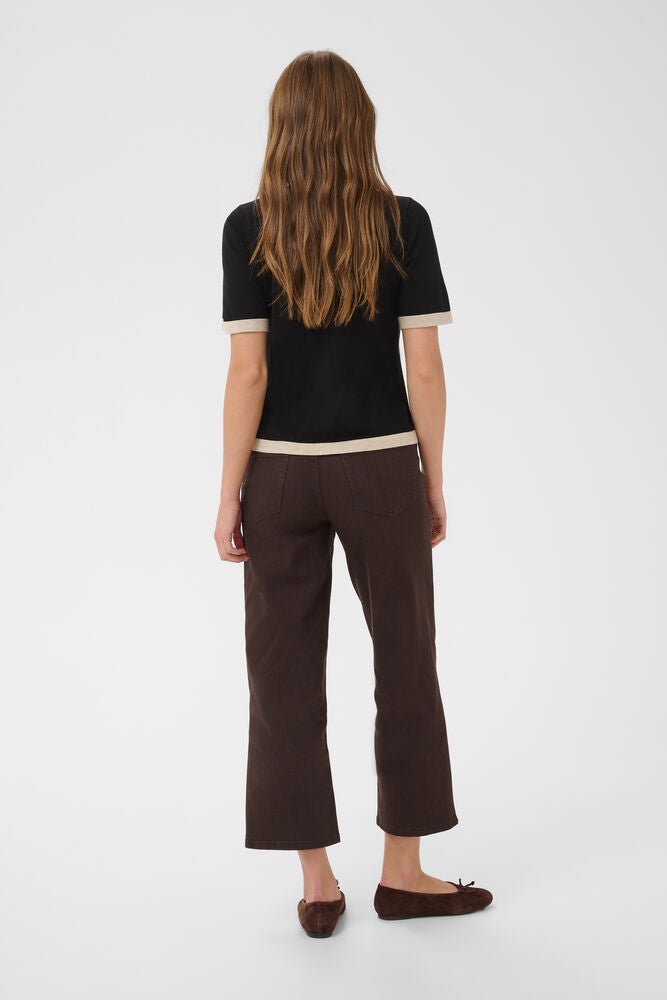 KAFFE "KALizza Contrast Cardigan" (Black Deep) - ClobR