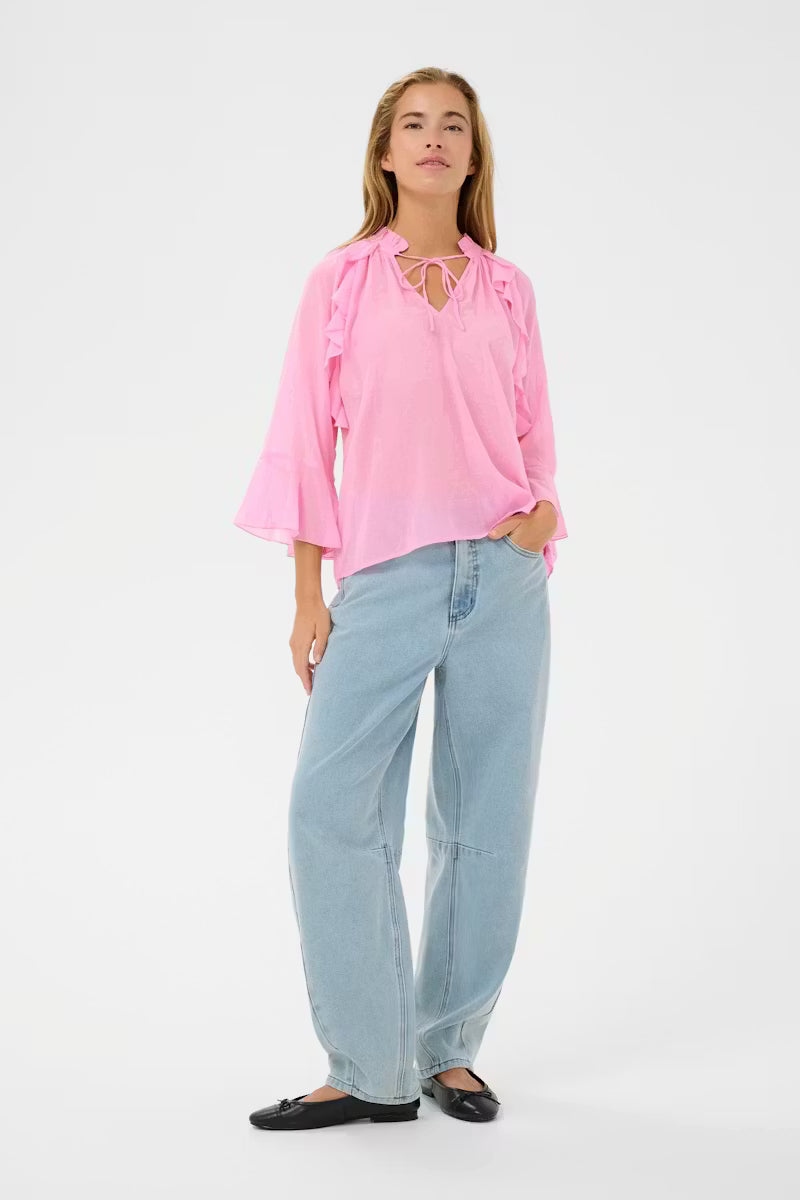 KAFFE "KAFlora Blouse" (Pink Frosting)