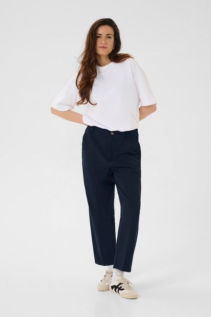KAFFE "KAHeather Cropped Pants" (Black/Navy)