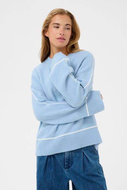 KAFFE "KAJinie Knit Pullover" (Powder Blue Melange)