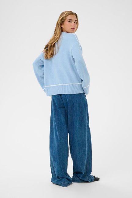 KAFFE "KAJinie Knit Pullover" (Powder Blue Melange)