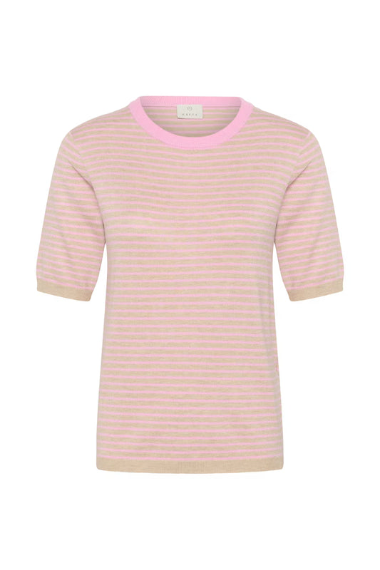 KAFFE "KALizza Narrow Striped Pullover" (Feather & Pink)