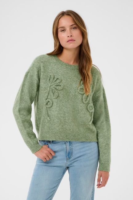Discover cozy elegance with this women's pullover from KAFFE, designed for relaxed fit and comfort. Featuring a classic crew neckline, long sleeves, and a subtly curved hem. Ideal for versatile everyday wear.