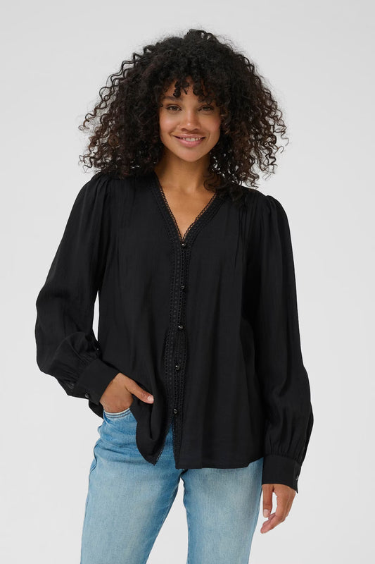 KAFFE "KAMirabel Blouse" (Black Deep)