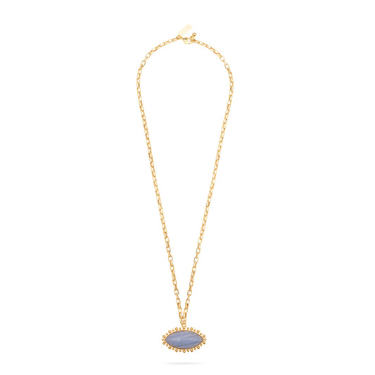TALIS CHAINS "Blue Lace Eye Pendant Necklace" (Blue Lace)
