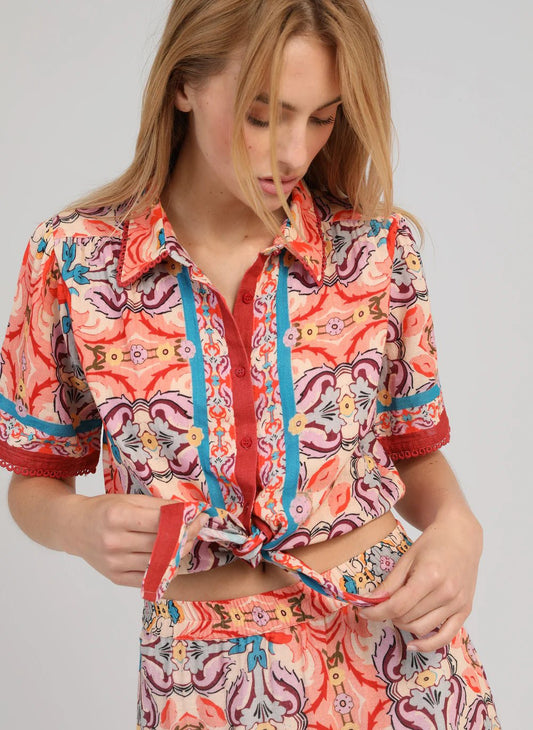 LA'NGE "Saturna Shirt" (Folka Corail) - ClobR