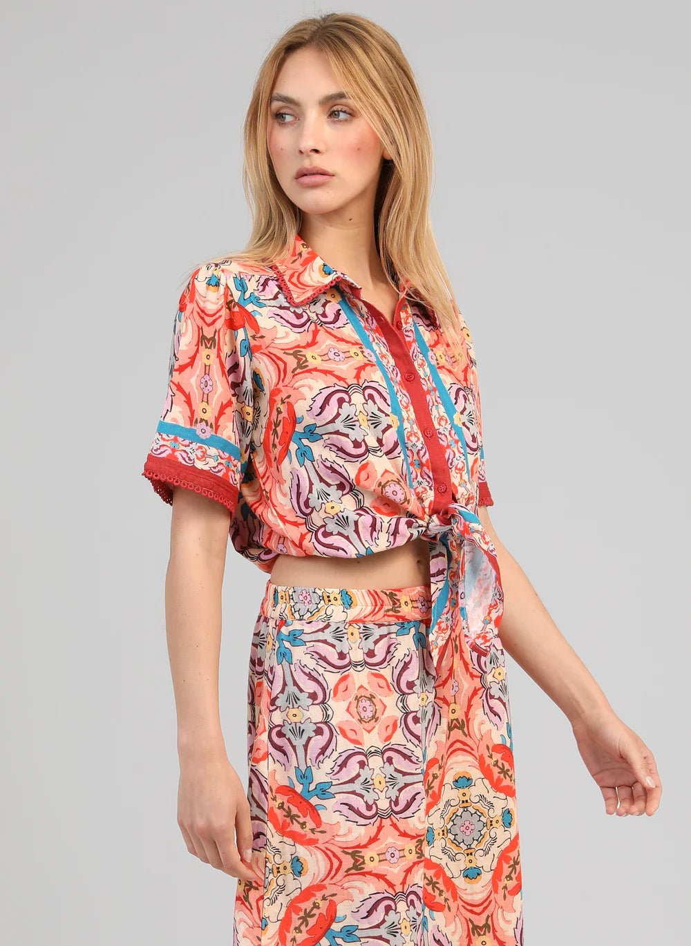 LA'NGE "Saturna Shirt" (Folka Corail) - ClobR