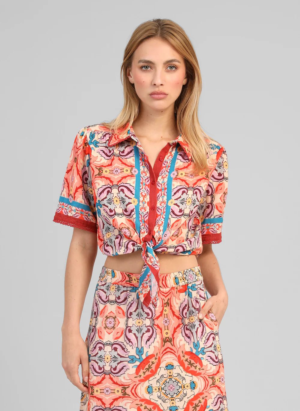 LA'NGE "Saturna Shirt" (Folka Corail) - ClobR