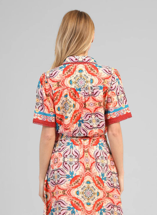 LA'NGE "Saturna Shirt" (Folka Corail) - ClobR