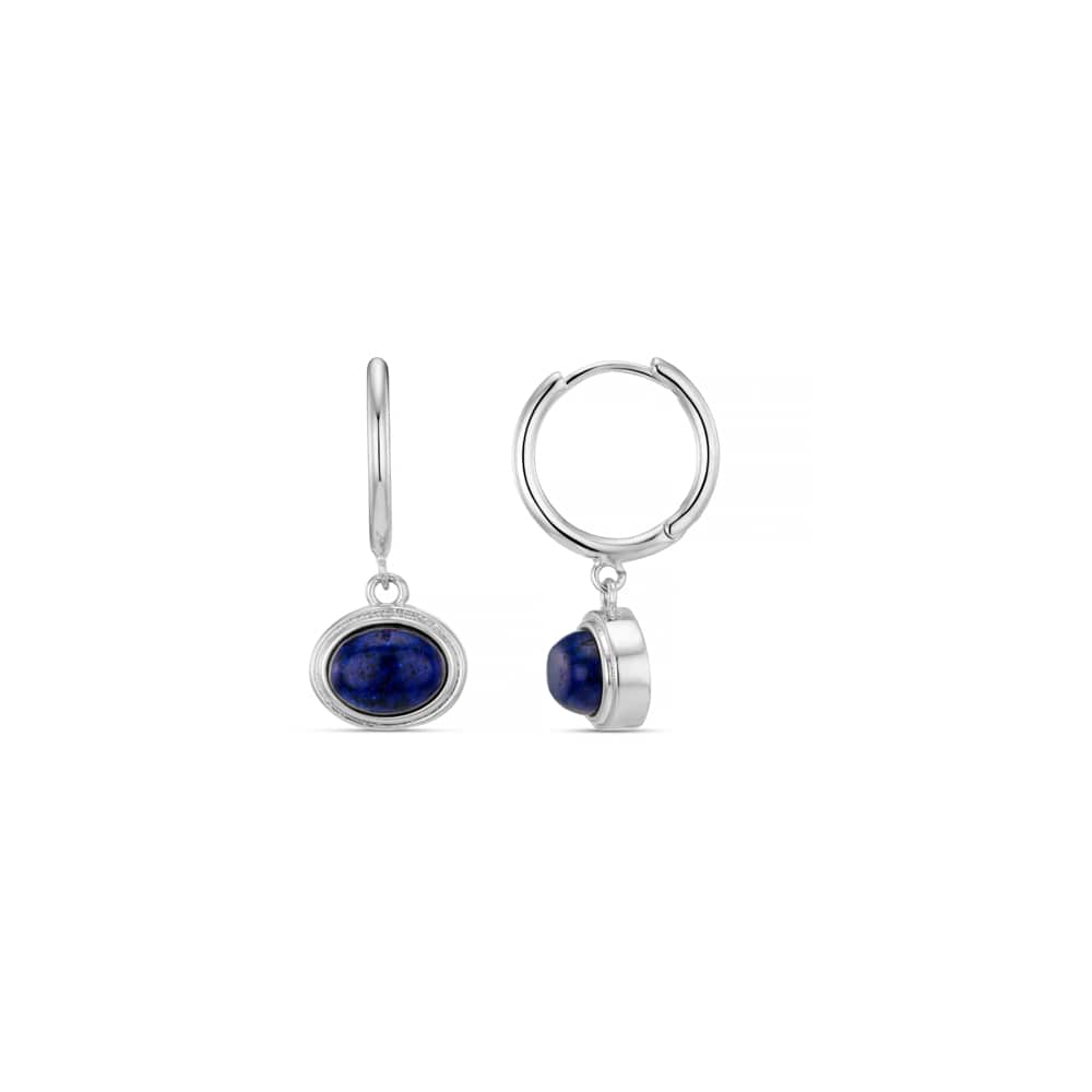 ORELIA "ORE40951 Lapis Drop Earrings" (Silver)