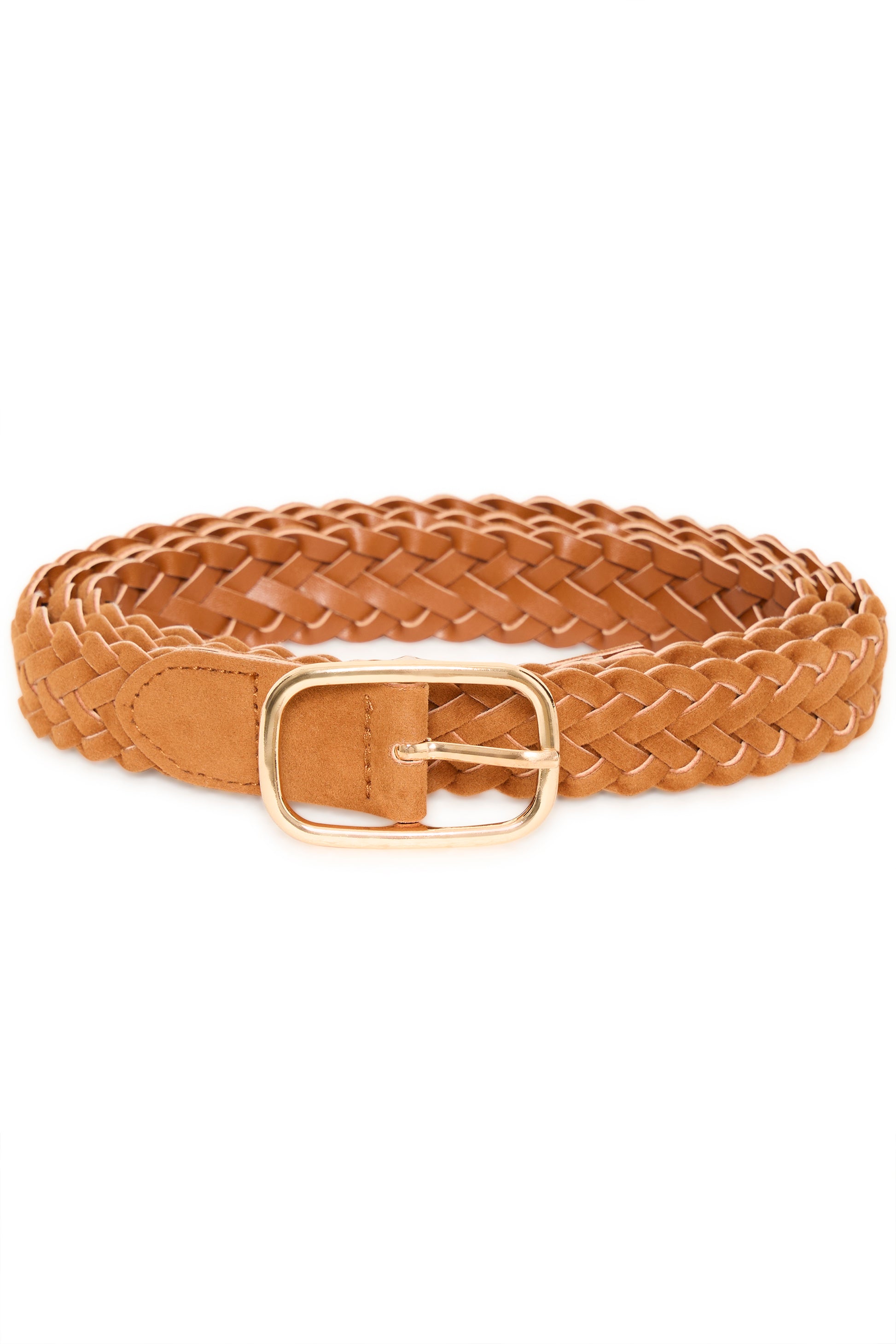 Everyone needs a good belt in their wardrobe to add texture, so that's why we love the Fransa Lara Woven Faux Leather Plaited Belt. With a gold tone buckle and plaited design, you can pair yours with any jeans or trousers to add detail to your outfit.