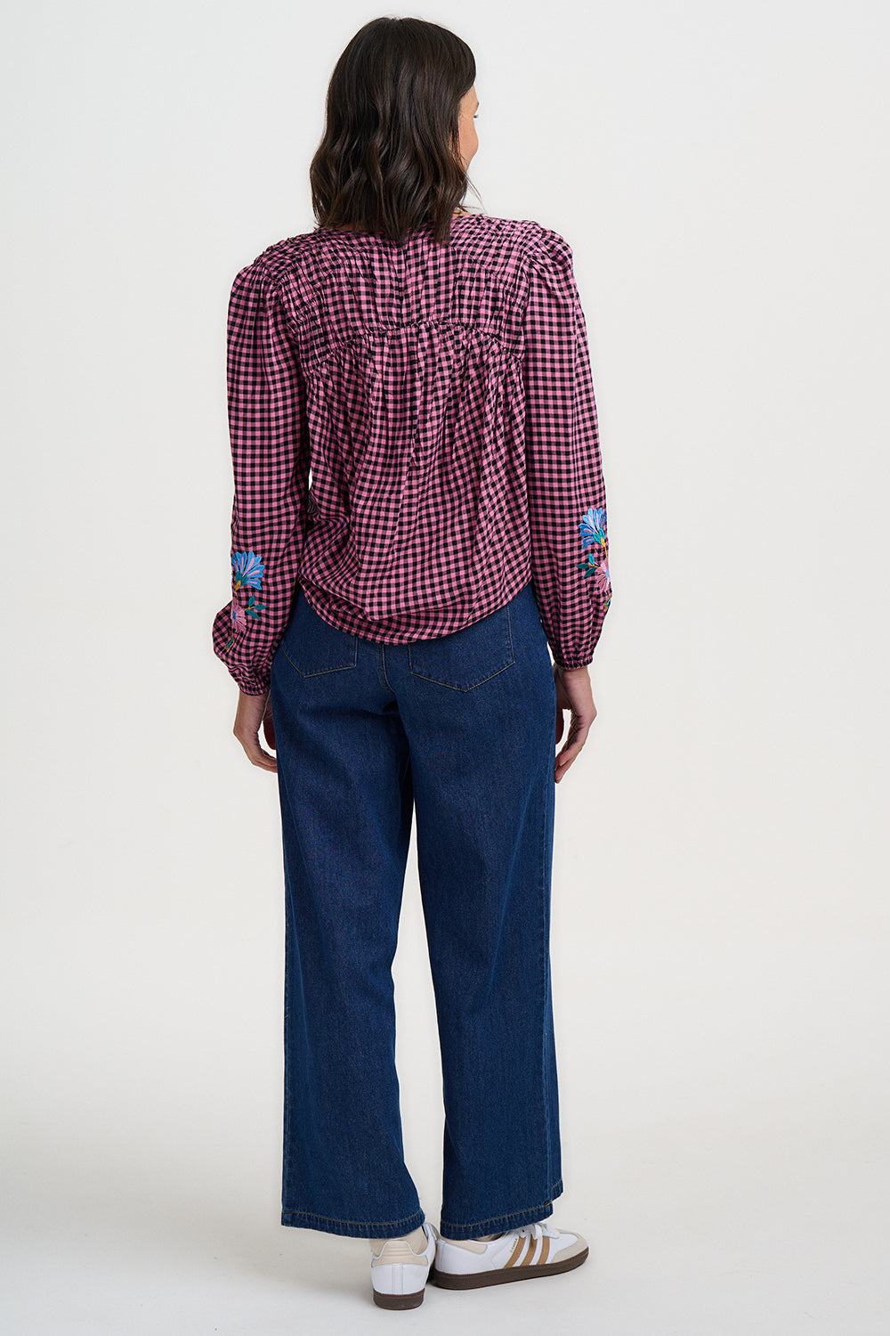 SUGARHILL "Leah Blouse" (Rose Micro Gingham)