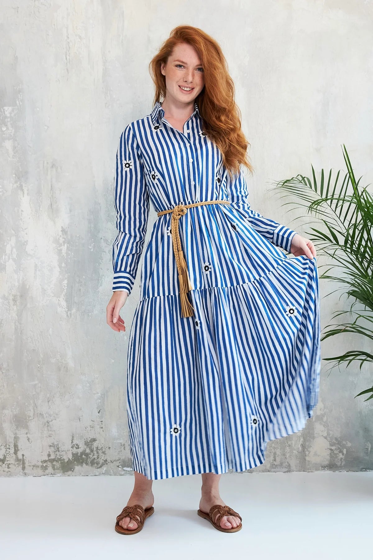 CHICO SOLEIL "Leela Dress" (Pink/Blue)