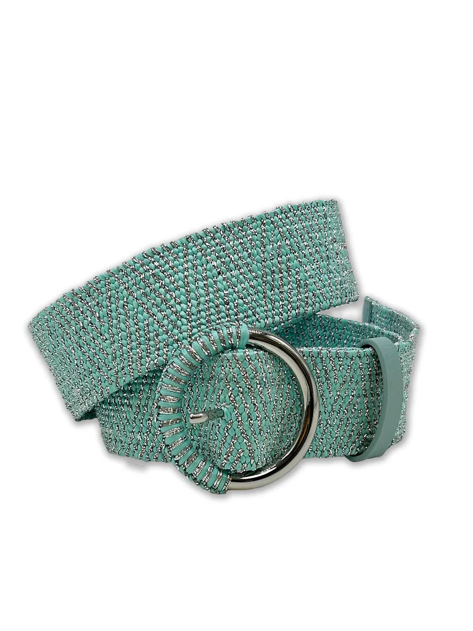 An update to the classic summer statement belt

Intricate woven design with metallic detail and bright colours
