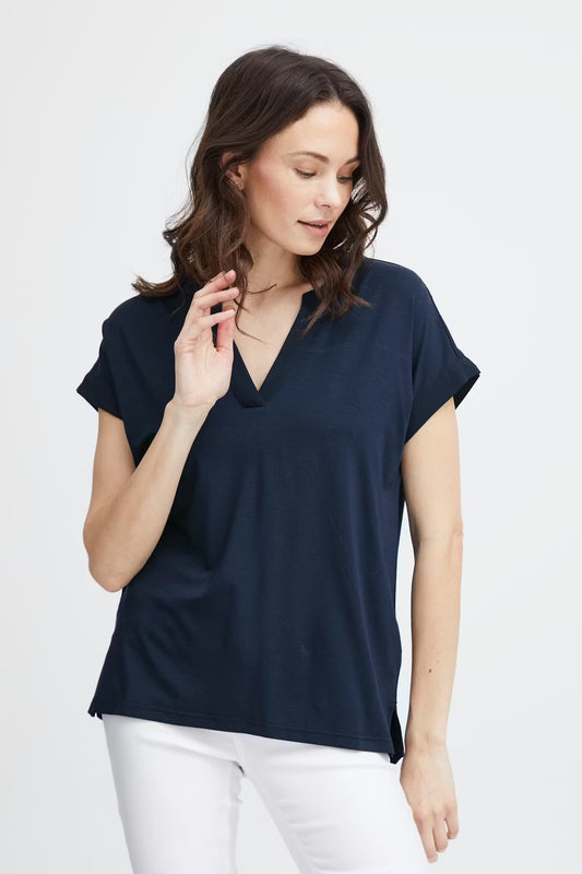 FRANSA "FRLiv T 1 Tee"  (Navy)