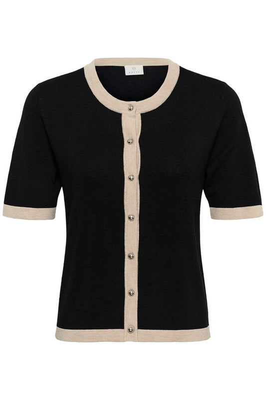 KAFFE "KALizza Contrast Cardigan" (Black Deep)