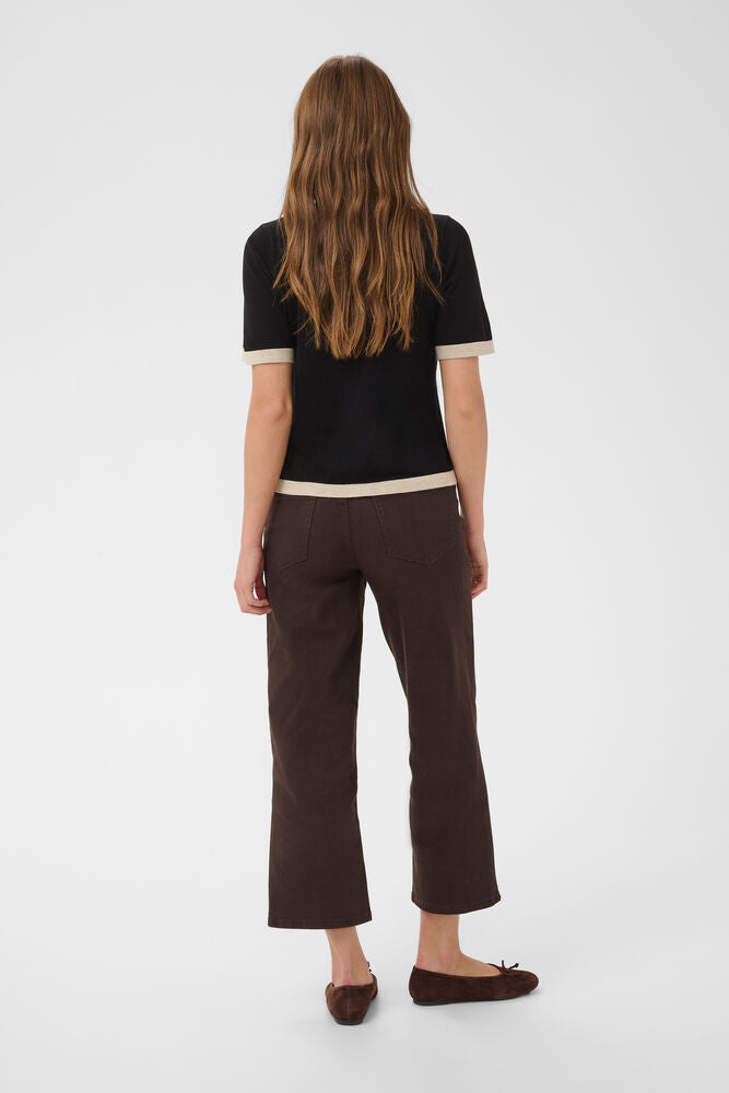 KAFFE "KALizza Contrast Cardigan" (Black Deep)