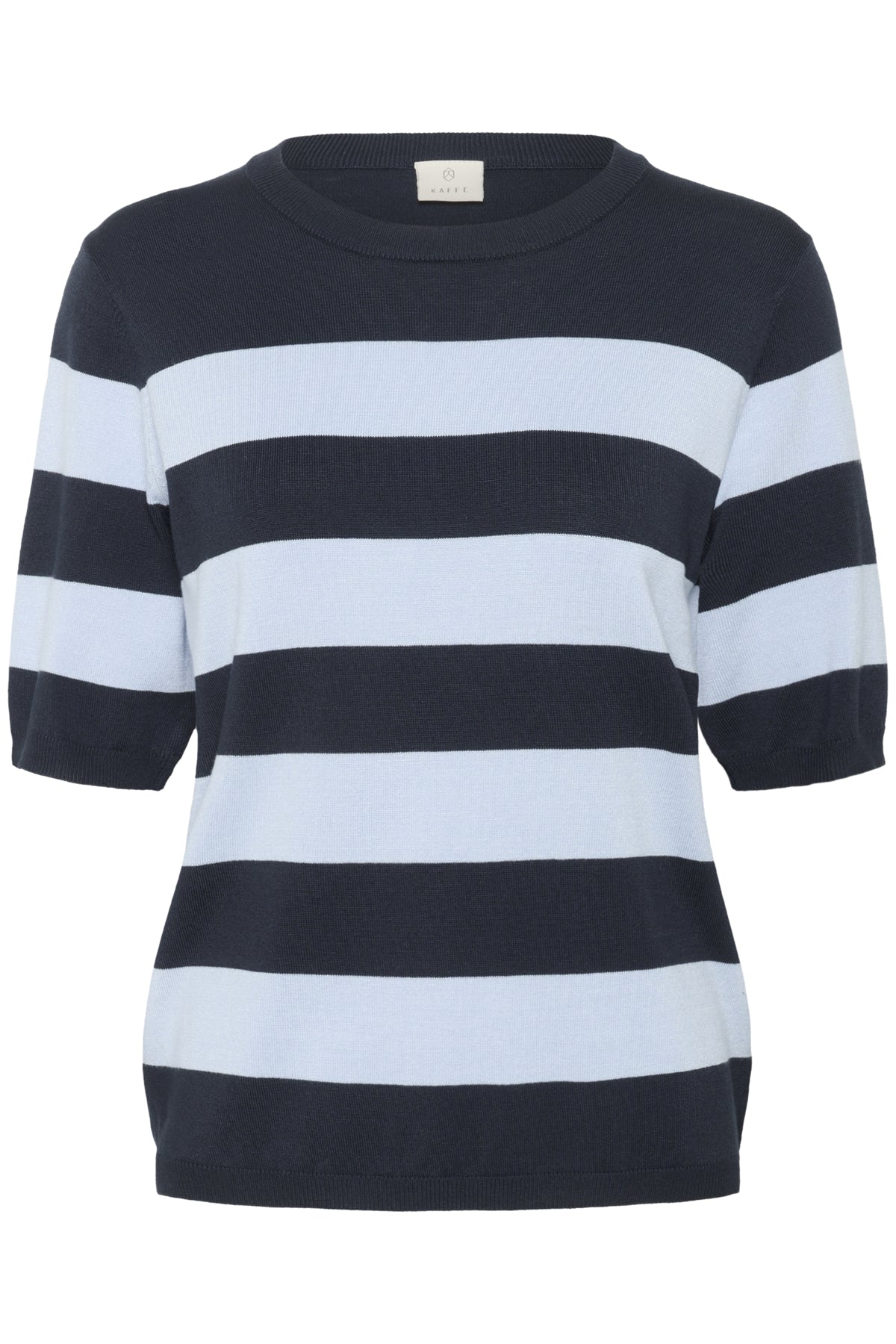 KAFFE "KALizza Striped Knit" (Lettuce Feather Gray/Midnight Light Blue)