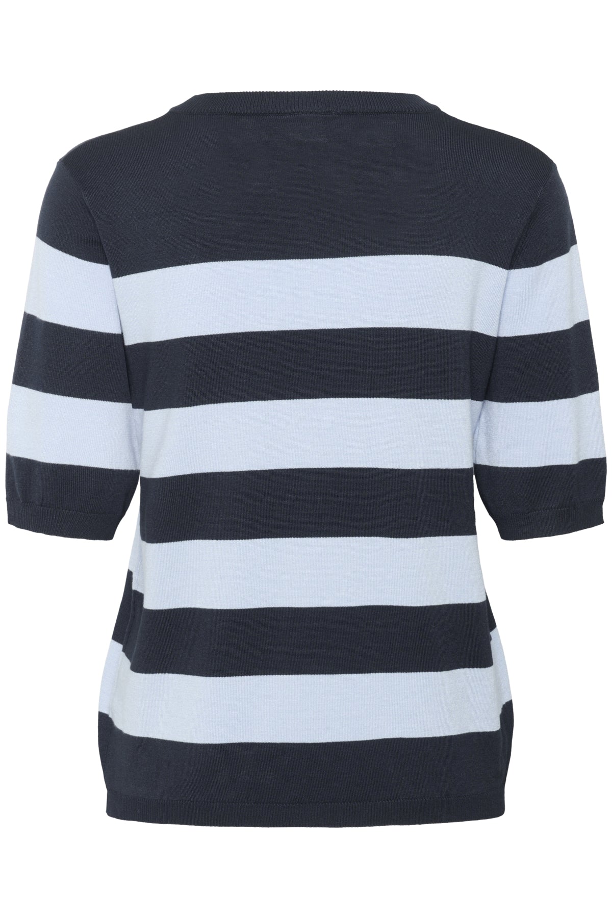 KAFFE "KALizza Striped Knit" (Lettuce Feather Gray/Midnight Light Blue)