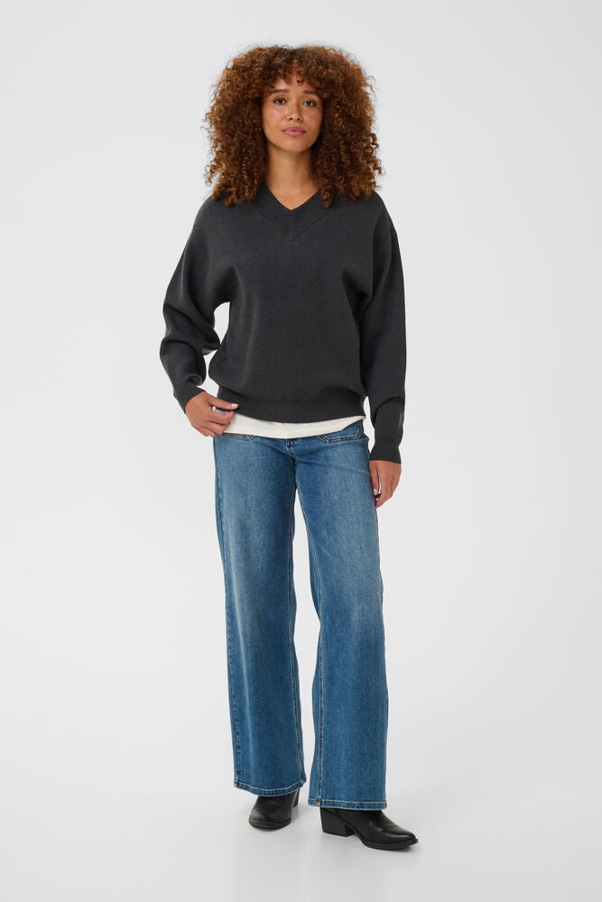 KAFFE "KALoana Knit Pullover" (Dark Grey Melange)