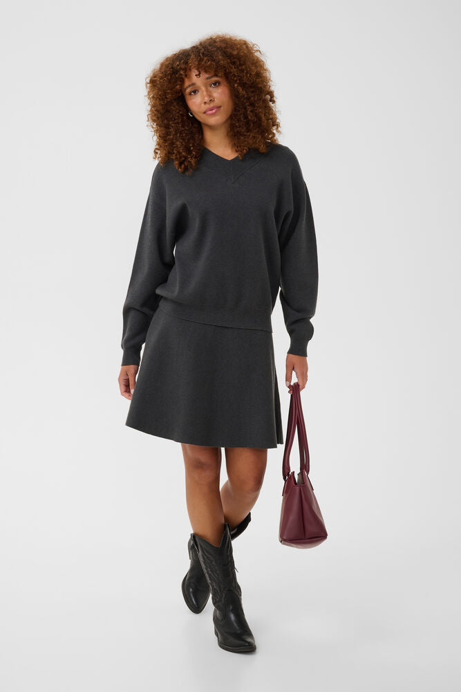 KAFFE "KALoana Knit Pullover" (Dark Grey Melange)