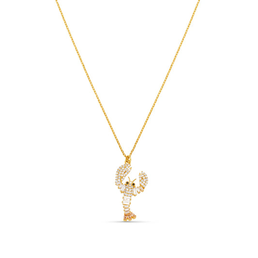 Add a touch of seaside glamour to your jewellery collection with this Embellished Lobster Charm Necklace from ORELIA. Featuring a finely crafted lobster charm adorned with shimmering crystals adding extra dimension to it's fun filled character. This piece is playful and adds a lighthearted, seaside touch to any ensemble.
