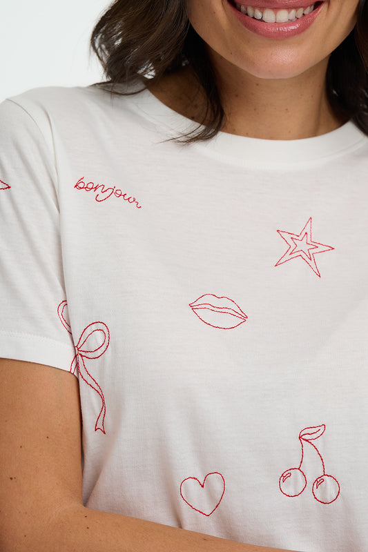 SUGARHILL "Maggie T shirt 26" (Off white)