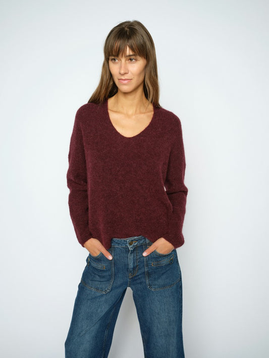 MOS MOSH "MMThora V Neck" (Cabernet)