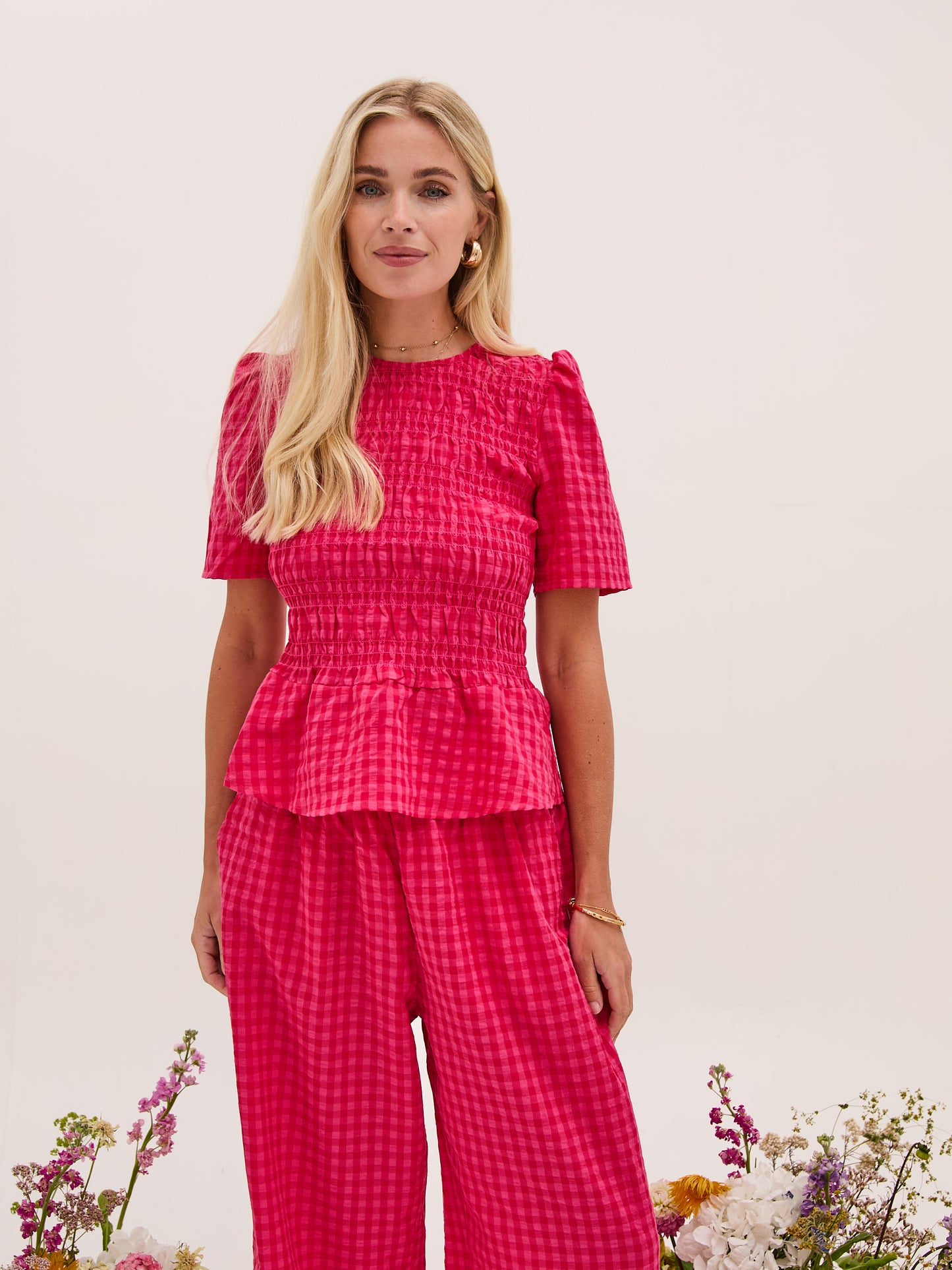 FIKA "Marina Smock Top" (Pink)