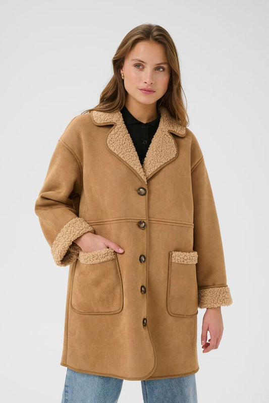 KAFFE "KAMArlie Coat" (Toasted Coconut)
