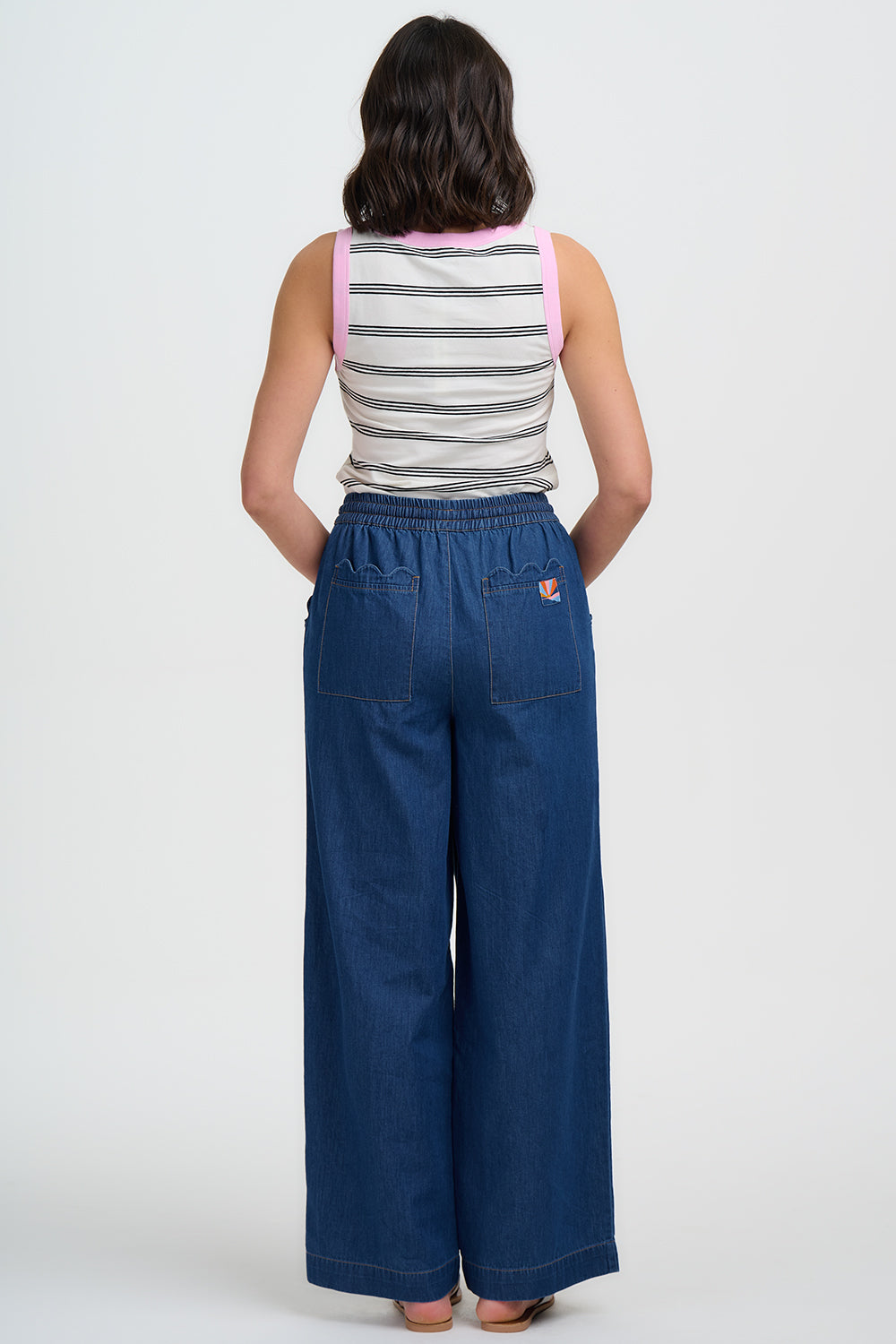 SUGARHILL "Megan Scallop Trouser" (Denim)