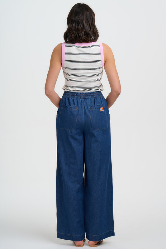 SUGARHILL "Megan Scallop Trouser" (Denim)