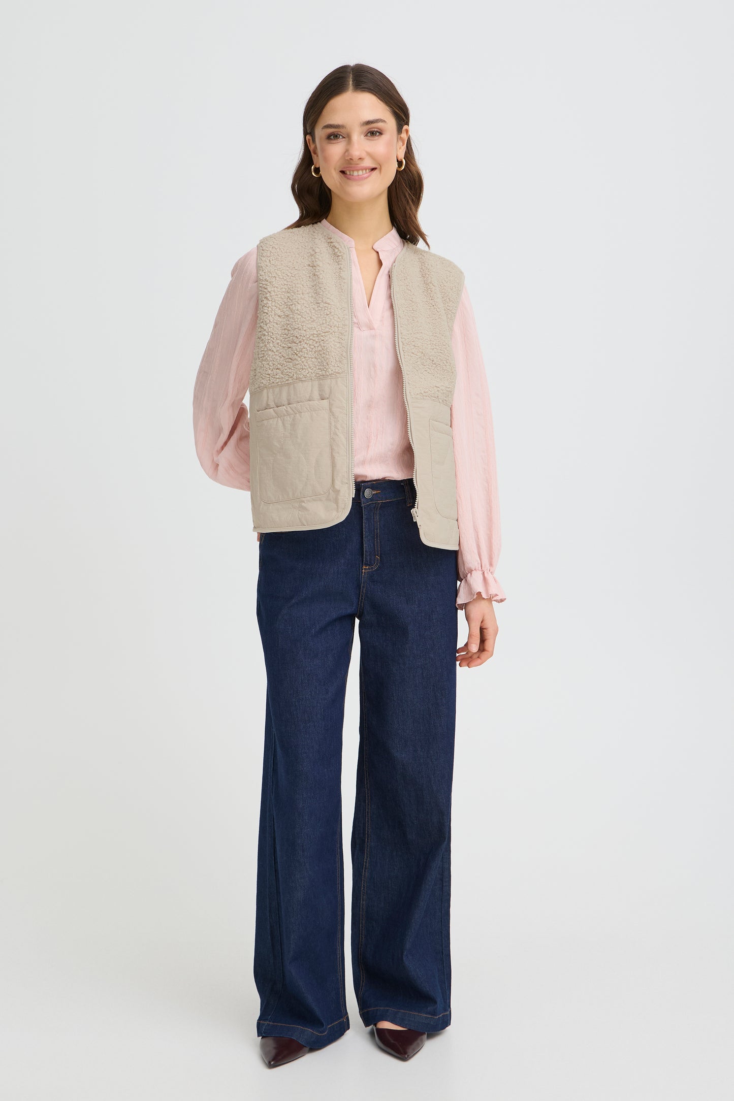 FRANSA "FRMikala Waistcoat" ( Pumice Stone )