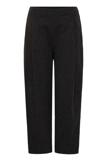A heavier weight pull on trouser from FRANSA. This trouser is half elasticated at the waist with a single gentle pleat at each side on the front. The waistband is thick for a great fit. There are slanted side pockets. The leg is gently tapered and the inside leg is 64 cm.