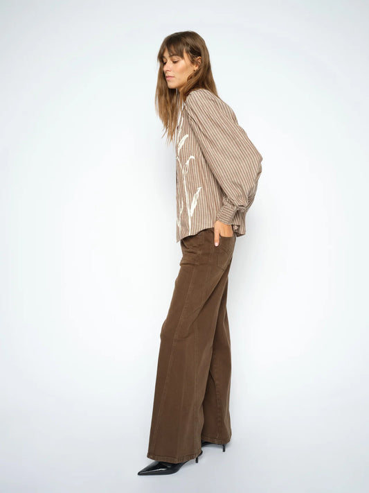MOS MOSH "MMMysa Quozi Shirt" (Downtown Brown)