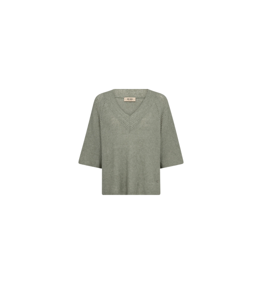 MOS MOSH "MMTaci 3/4 V-Neck Knit" (Shadow)