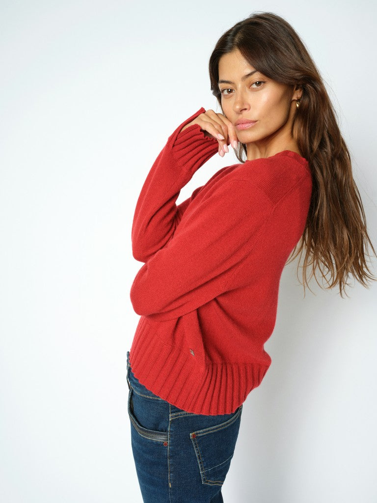 MOS MOSH "MMMoria Cashmere Crewneck Knit "(Lava Falls)