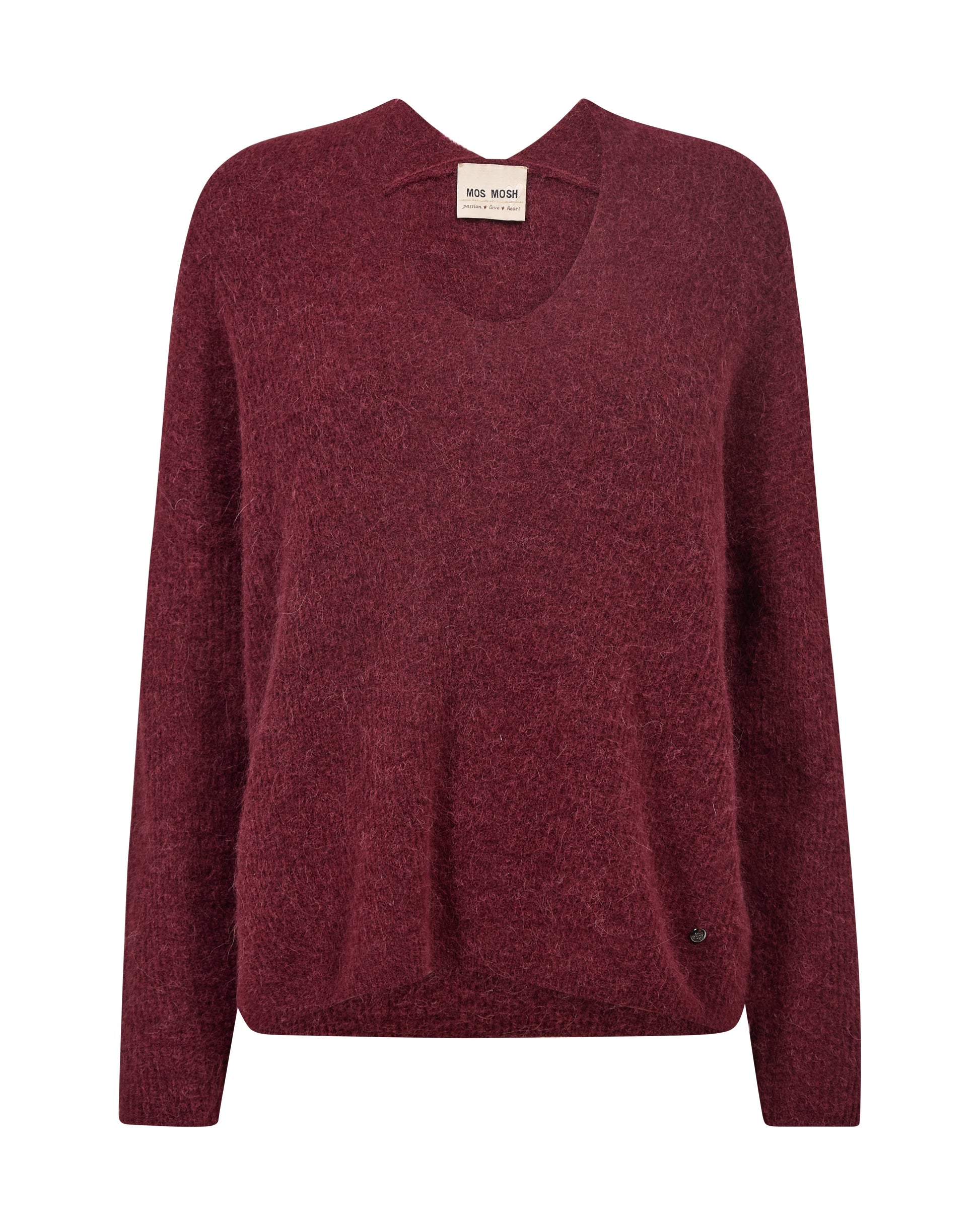 MOS MOSH "MMThora V Neck (Cabernet) - ClobR