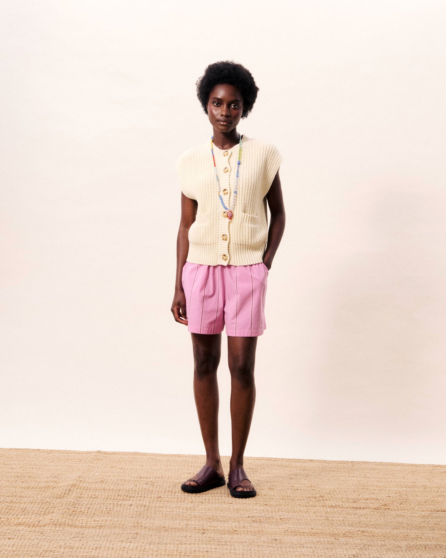 FRNCH "Natalie Waistcoat" (Creme)