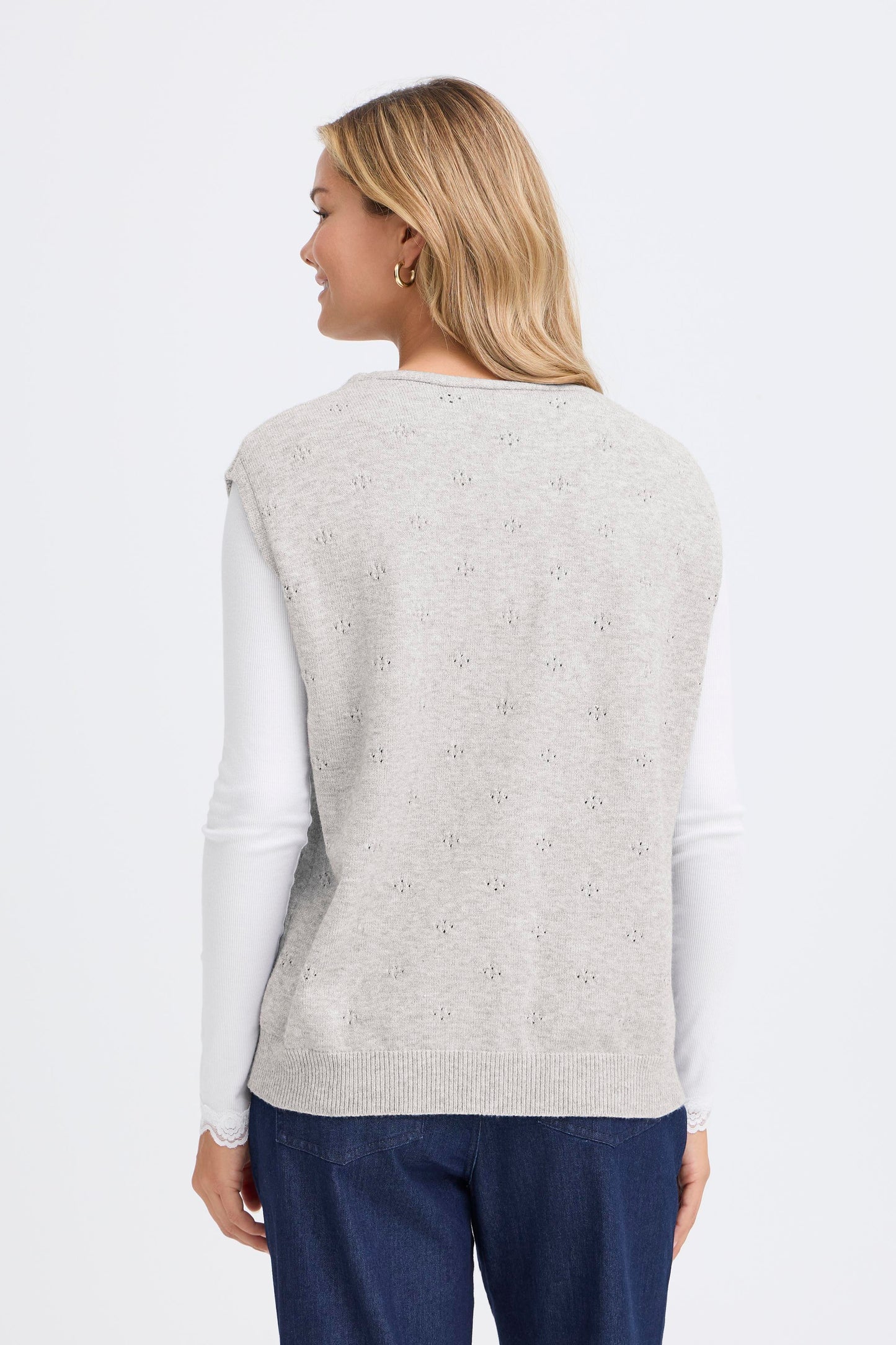 FRANSA "FRNedla Waistcoat 1"(Light Grey Melange)