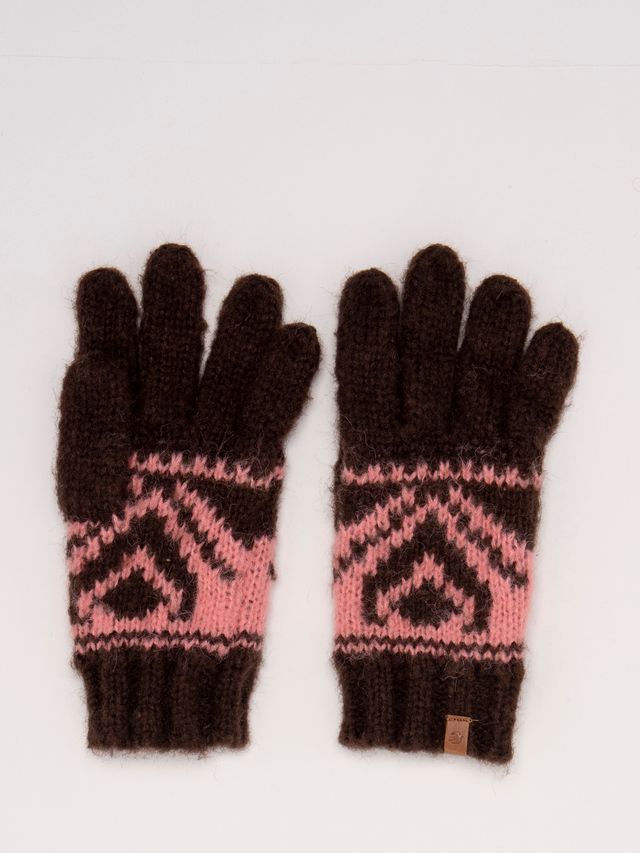 BRAKEBURN "Nessa Fairisle Gloves" (Brown)