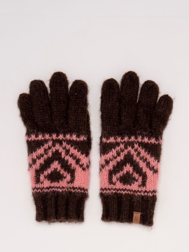 BRAKEBURN "Nessa Fairisle Gloves" (Brown)