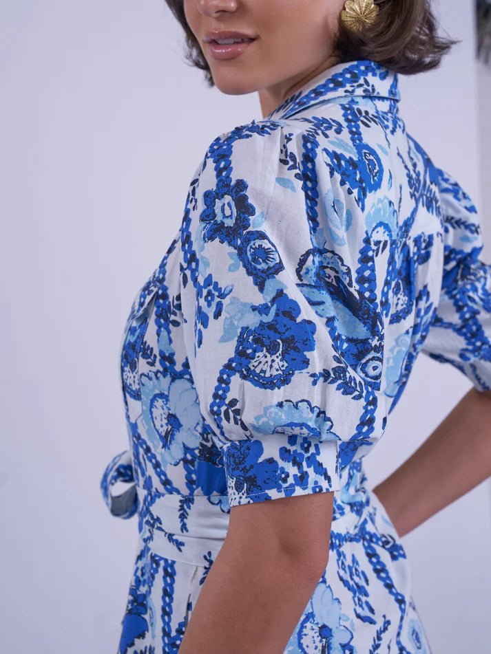 NEW DAY ORIGINALS "Safari Dress" (Botanical Blue) - ClobR