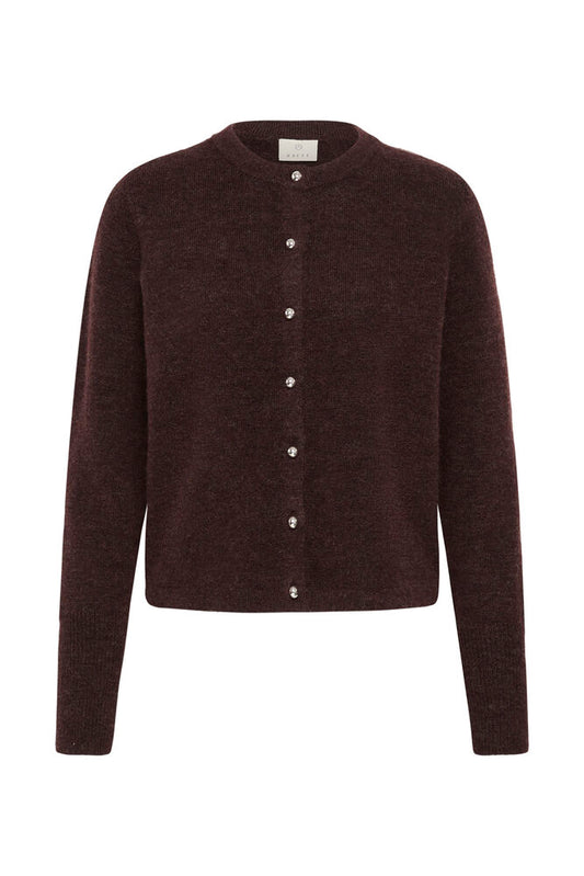 Super soft cardigan&nbsp; from FRANSA with a regular fit, round neckline, and button front closure. Long sleeves and ribbed cuffs provide comfort and timeless style. Ideal for layering in both casual and office looks. Fits true to size.
