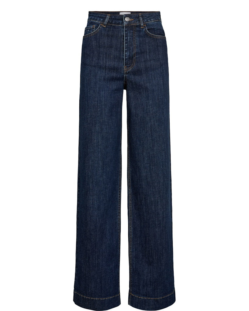 NUMPH "NUParis HR Wide Jeans 32"Leg" ( Dark Blue)
