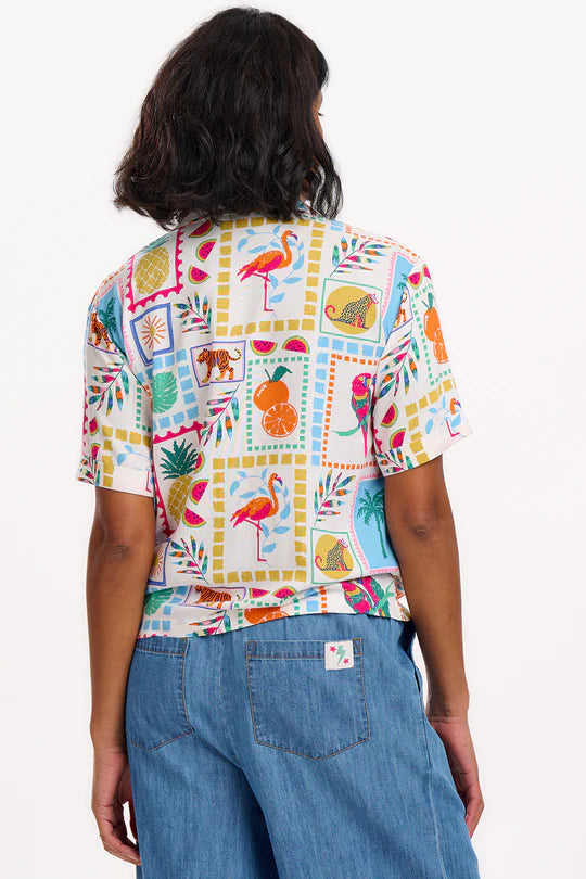 SUGARHILL "Odele Shirt" (Off White Jungle Tile)
