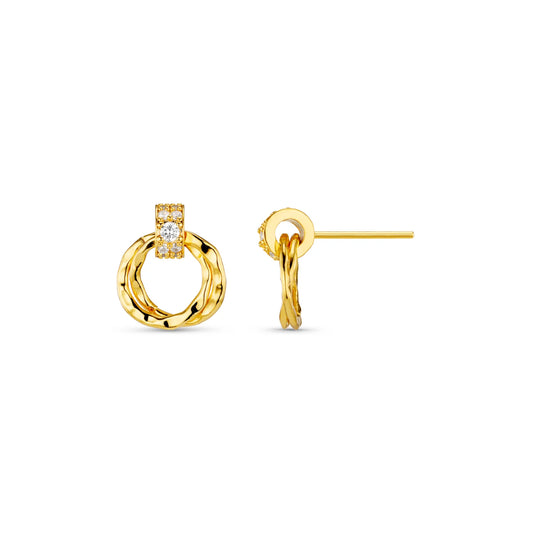 The Mini Pave & Open Circle Interlocking Stud Earrings from ORELIA LONDON pairs perfectly with an elegant up-do. Featuring a molten open circle drop, on a pave detailed stud fastening. Please note, earrings are non-returnable unless faulty.