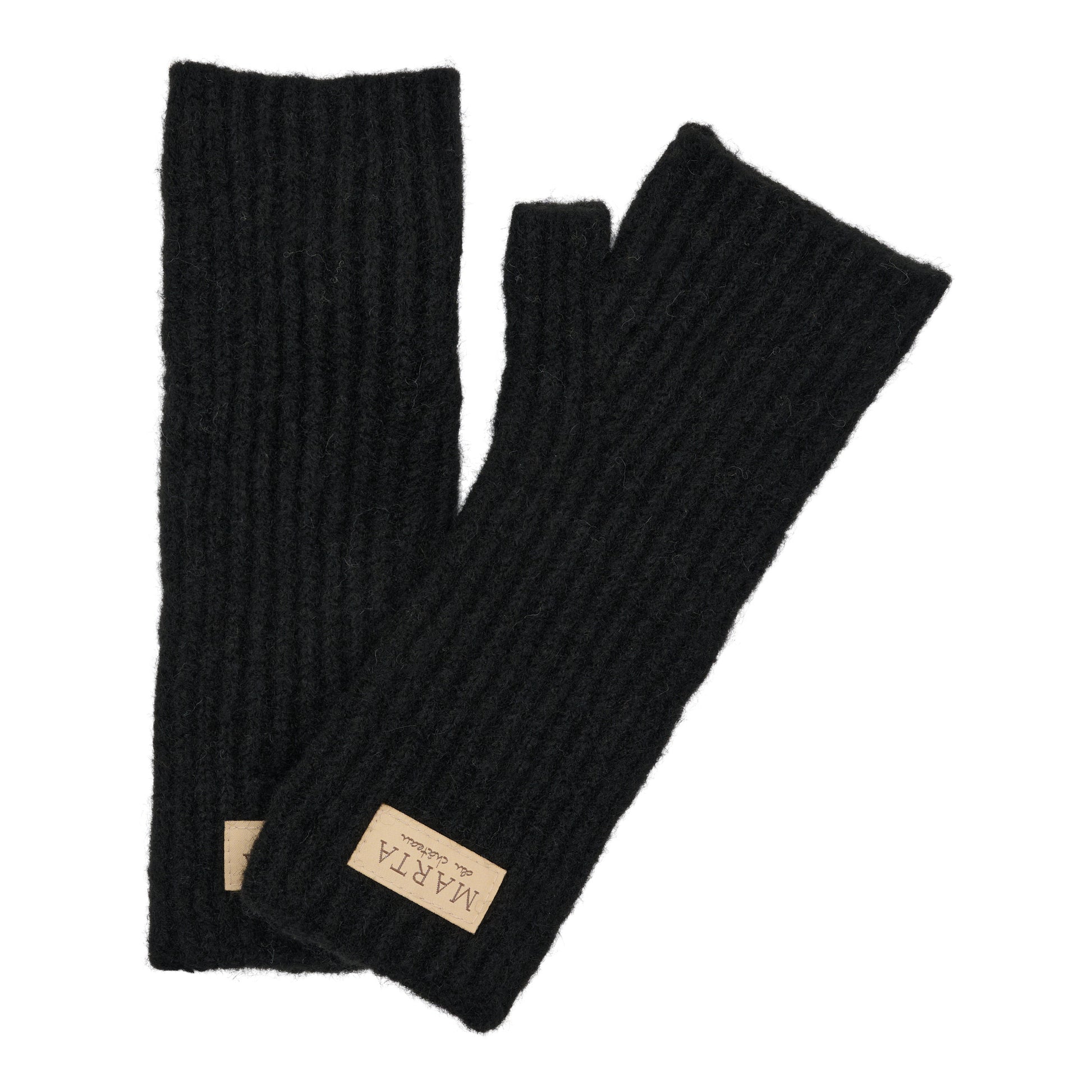 A fabulous fingerless glove from MARTA DU CHATEAU in black and simply stunning neutral.

50% recycled polyester, 24% polyacrylic, 16% polyamide, 8% wool and 2% elastane.